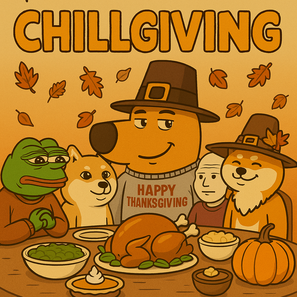 Thanksgiving feast with mascot & friends