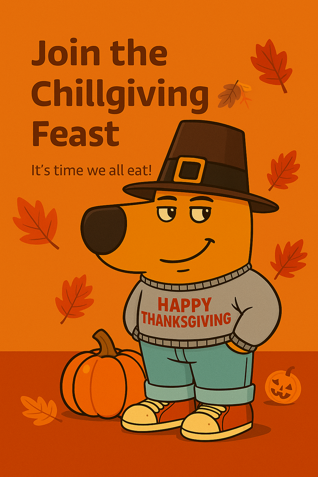 Chillgiving mascot (Thanksgiving version)